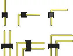 Male 2.54mm PCB Headers, Straight, 90 High, 90 Low, 1x1 up to 2x40