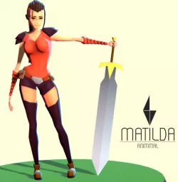 Matilda - Stylized Action Adventure and RPG Character Low-poly  3D model