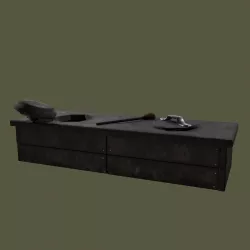 Medieval 2 Hole Toilet  Low-poly  3D model