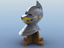Medieval Knight Helmet 3D model