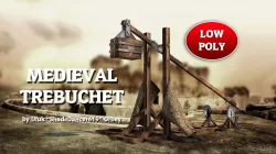 Medieval Trebuchet Catapult Low-poly  3D model