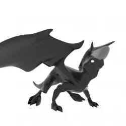Medium Iguana Dragon Low-poly  3D model