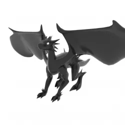 Medium Spiked Dragon Low-poly  3D model