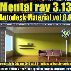 Mental ray 3 13 in 3dsmax 2015 Vol 6 Autodesk Material cd front 3D model