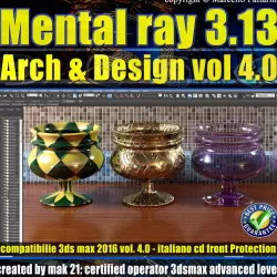 Mental ray 3ds max 2016 Vol 4 Materiali Arch e Design cd front  3D model