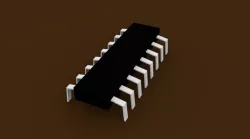 Microchip  Low-poly  3D model
