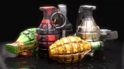 MK2 Grenade - Game ready - Low poly with 6 PBR texture sets Low-poly  3D model