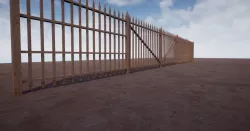 Modular Rusty Railing  Low-poly  3D model
