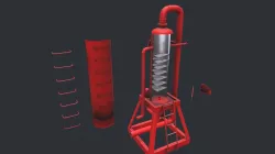 Mud Gas separator VR AR Low-poly  3D model