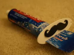 Mustache toothpaste squeezer!
