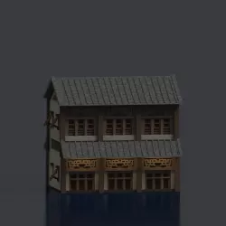 Old Chinese House Voxel Model 3D model