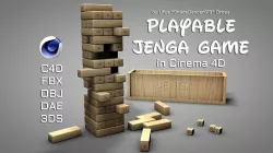 Playable Jenga Game 3D model