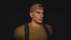 Post apocaliptic survival male character Low-poly  3D model