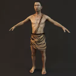 primitive ancients forefathers hominids eld Low-poly  3D model