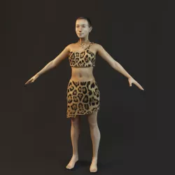 primitive ancients forefathers hominids eld-women Low-poly  3D model