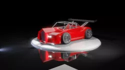 Prototype Toonish Car Low-poly  3D model