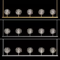 Restoration Hardware BOULE DE CRISTAL LINEAR CHANDELIER 48 3D model