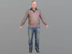 Rt015 - Male T-Pose A-Pose 3D model