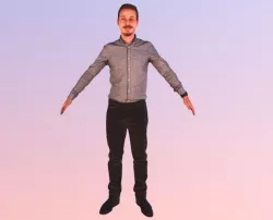 Rt033 - Male T-Pose A-Pose 3D model