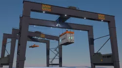 RTG Gantry  Port Crane Low poly Low-poly  3D model