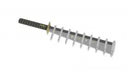Samurai Sword with Kill- TAG 3D model