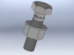 Screw & nut ( vis et Ã©crou ) M8 x 40 H13