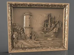 Sea shore 3d models for artcam and aspire 3D model