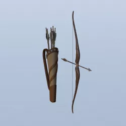 Simple bow and arrow 3D model