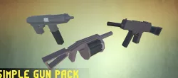 Simple Gun Pack Low-poly  3D model