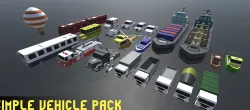 Simple Vehicle Pack Low-poly  3D model