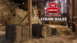 Straw Bales Low-poly  3D model