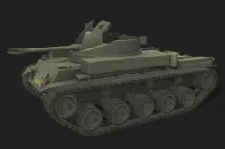 Tank M42 Low-poly  3D model