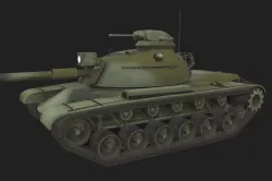 Tank M48 Patton Low-poly  3D model