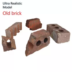 Ultra realistic Old Brick Scan 8k HD  Low-poly  3D model