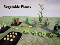 Vegetable Plants for UNREAL Low-poly  3D model