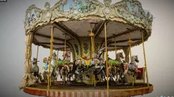Vintage carousel photogrammetry raw scan 3D model