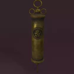 Vintage Medieval Medical Syringe  Low-poly  3D model