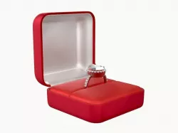 wedding ring in a square box 3D model