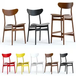 West Elm Classic Cafe Chairs 3D model