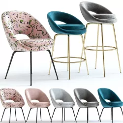 West Elm Orb Dining Chair 3D model