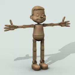 Wooden Puppet 3D model