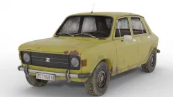 Zastava 101 Rusty Old Car 3D model