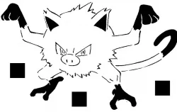 056 Mankey stencil + 2D
