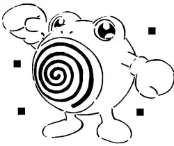 061 Poliwhirl stencil + 2D