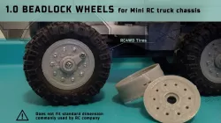 1.0 Beadlock wheels for mini RC chassis