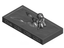 29th Carbonite Encased Sexy Woman with Optional Control Panels and 2 Stands