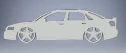 audi a4 b6 with wing keychain