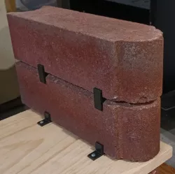 Brick and Wood Shelf Brackets