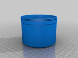 Container with carabiner lid ring
