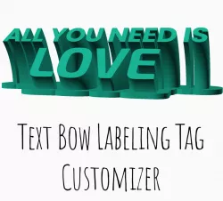 Customizable Text Bow Labeling Tag